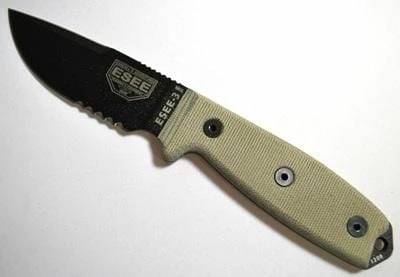 ESEE Knives RAT Cutlery RC-3MIL Serrated Edge W Black Blade