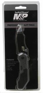 Schrade Smith & Wesson M&P Tactical Police Magic Assisted Opening Black Scooped Back Drop Point Pocket Knife SWMP1BCP