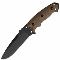 Hogue EX-F01 Tactical Knife Fixed 5-1/2" Carbon Steel Blade, G10 Tan G-Masc