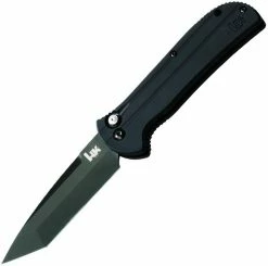 HK Knives Benchmade HK Entourage Tanto Black Plain Edge Knife