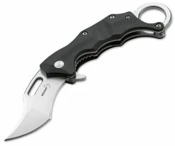 Boker Plus Wildcat Karambit Flipper, 2.88" D2 Blade, Black G10 Handles - 01BO772
