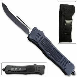 Knife Depot OTF Delta Black Straight Edge Knife