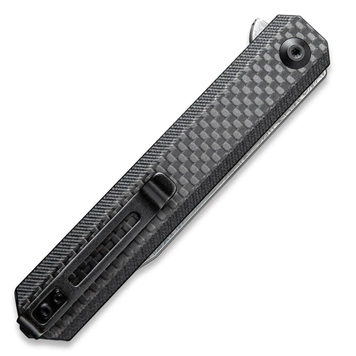 CIVIVIV Chronic, 3.22" Damascus Blade, Twill Carbon Fiber/G10 Handle - C917DS - Image 2