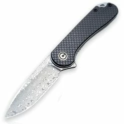 CIVIVI Elementum, 2.96" Damascus Blade, G10 Handle With Carbon Overlay - C907DS