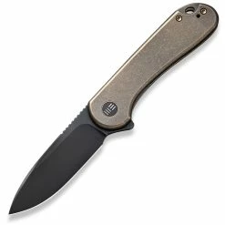 WE Knife Elementum, 2.96" 20CV Black Blade, Bronze Titanium Handles - WE18062X-4