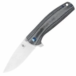 Kizer Knives Kizer Gemini, 3.13" N690 Stonewashed Blade, Contoured Black Micarta Handles - V3471N4