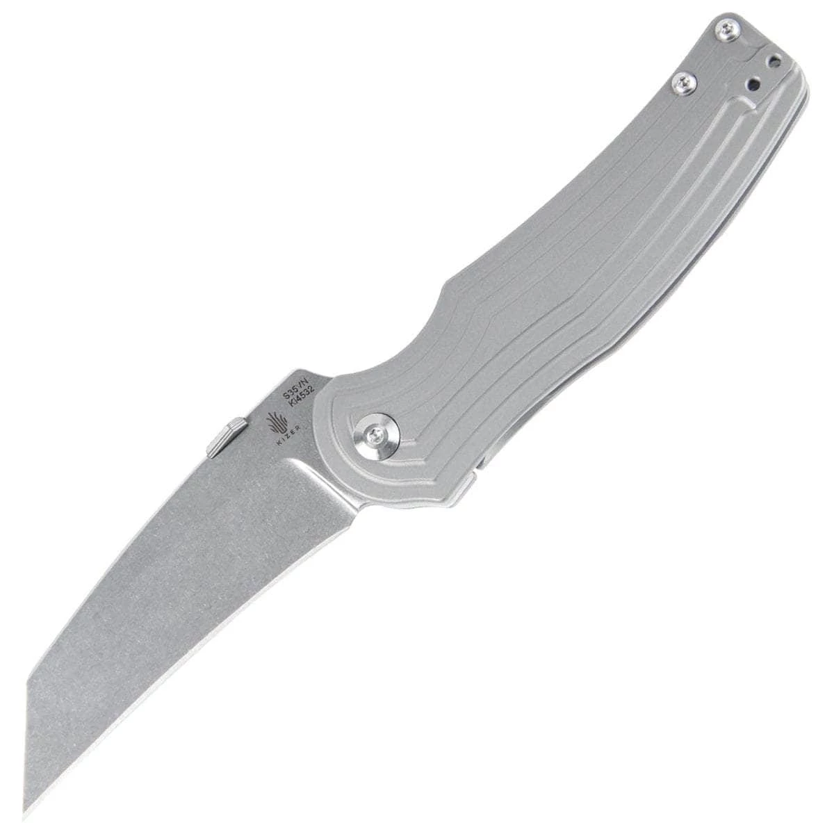 Kizer Knives Kizer Inversion, 3.28" S35VN Blade, Gray Titanium Handle - Ki4532