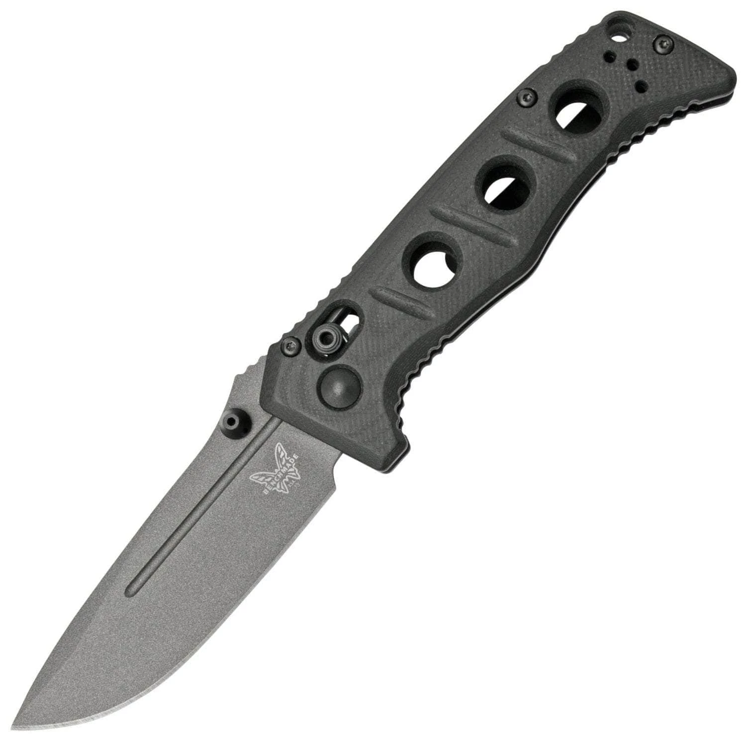 Benchmade Mini Adamas, 3.25" Gray CruWear Blade, Black G10 Handle - 273GY-1