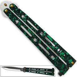 Knife Depot Executive Butterfly Balisong Knife Ocean Spray Green 10.25in Flipper