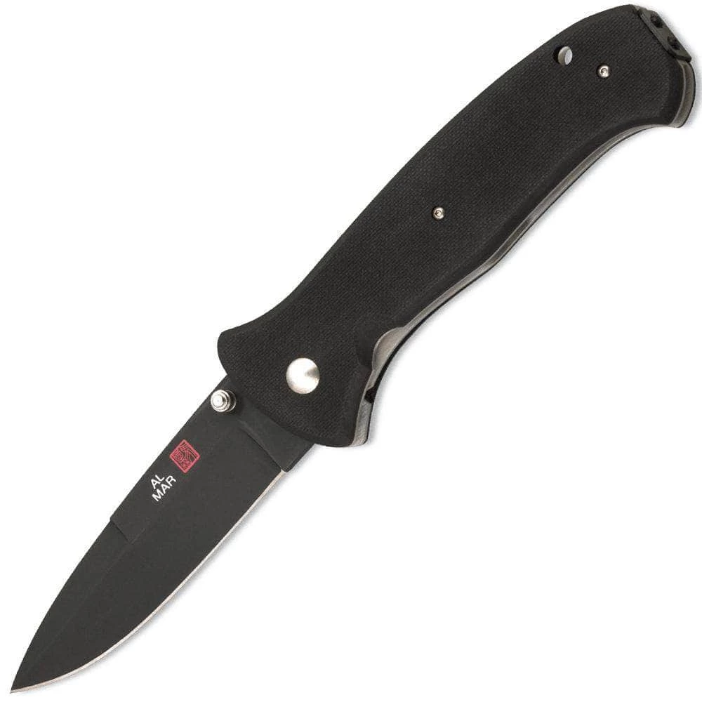 Al Mar Knives Al Mar Sere 2000, 3.6" Black Blade, Black G10 Handle - S2KB