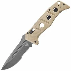 Benchmade 2750SGY-3 Auto Adamas, 3.78" CruWear Blade, Desert Tan G10, Sheath