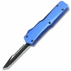 Knife Depot California Legal OTF Dual Action Knife, 1.9" Tanto Blade, Blue Handle - T944-BL