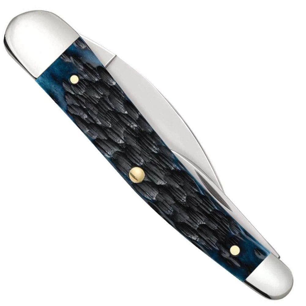 Case Cutlery Case Seahorse Whittler, Blue Denim Bone Peach Seed Jig Handle - 10882 - Image 3