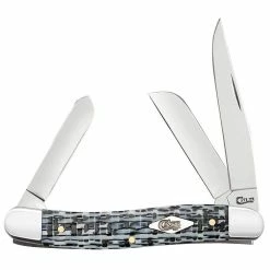 Case Cutlery Case Medium Stockman, 3.63" Black & White Fiber Weave (10318 SS) - 38923