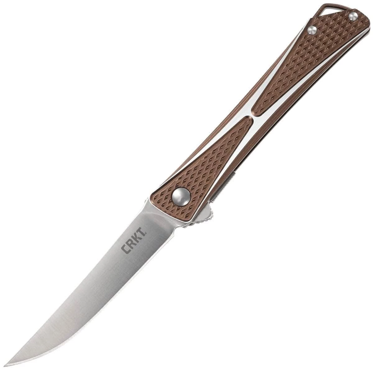 Columbia River (CRKT) CRKT Crossbones Bronze, 3.54" AUS 8 Blade, 6061 Aluminum Handle - 7530B