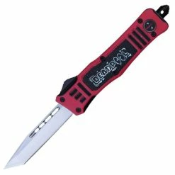 Delta Force Mini OTF Deadpool, 2.625" Blade, Zinc Alloy Handle - DFMDPTP