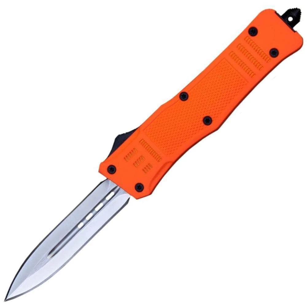Delta Force Full Size OTF, 3.75" Spear Point Blade, Orange Handle - DFSPOR