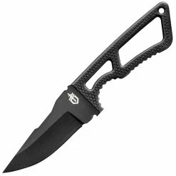 Gerber Ghostrike Deluxe, 3.3" 420HC Blade, Rubber Handle, Sheath - 30-001006
