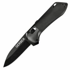 Gerber Highbrow, 2.8" Assisted Plain Black Blade, Aluminum Handle - 30-001524