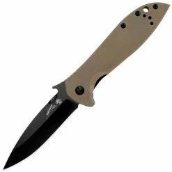 Kershaw Knives Kershaw Emerson CQC-4K, 3.25" Black Blade, Brown G10/Steel Handle - 6054BRNBLK