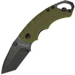 Kershaw Knives Kershaw Shuffle II, 2.6" BlackWash Tanto Blade, Olive GFN Handle - 8750TOLBW