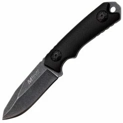 Master Cutlery MTech USA Neck Knife, 4.75" Stonewashed Blade, Black G10 Handle, Sheath - MT-20-30BK