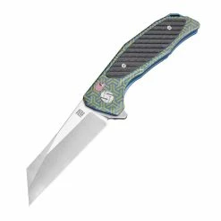 Artisan Cutlery Artisan Megahawk Folder 3.62in Fancy Green Titanium S35VN 1809G-BU02
