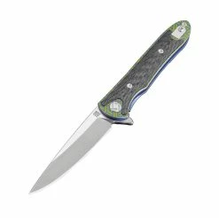 Artisan Cutlery Artisan Shark Folder 3.94 In Fancy Green Titanium Hndl S35VN 1707G-BU02