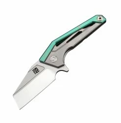 Artisan Cutlery Artisan Ravine Folder 2.83 In M390 Blade Green Titanium Hndl 1819G-GNM