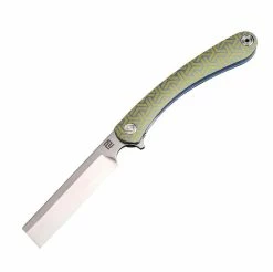Artisan Cutlery Artisan Othodox Folder 2.95 In Fancy Green Titanium S35VN 1817GS-BU02