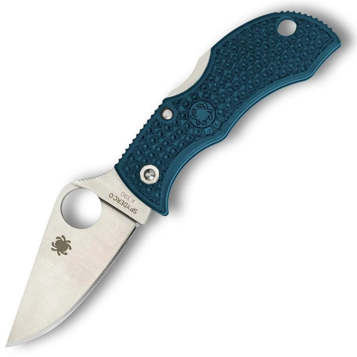 Spyderco Manbug, 1.97" K390 Blade, Blue FRN Handle - MFPK390